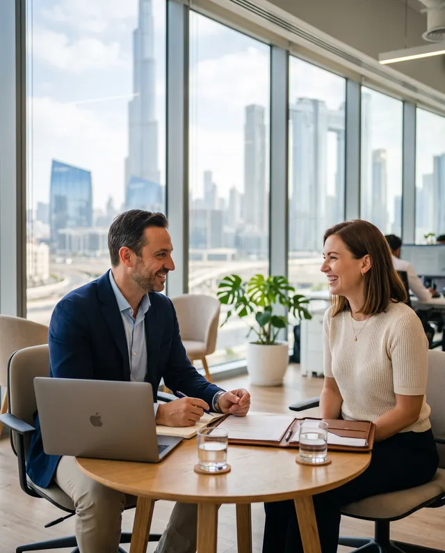 A Beneple advisor meeting a client