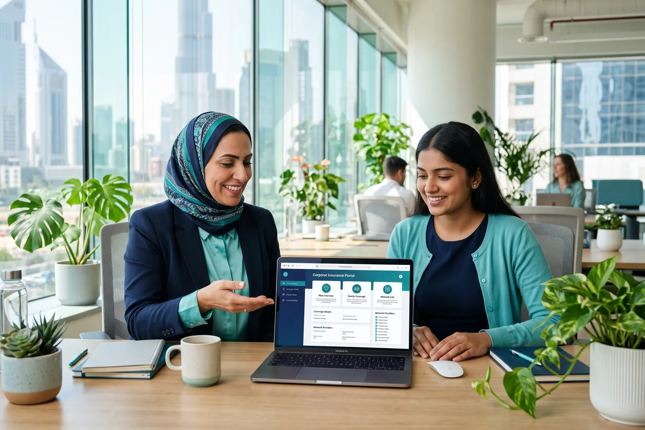 A Beneple advisor reviewing a corporate medical plan with an employee